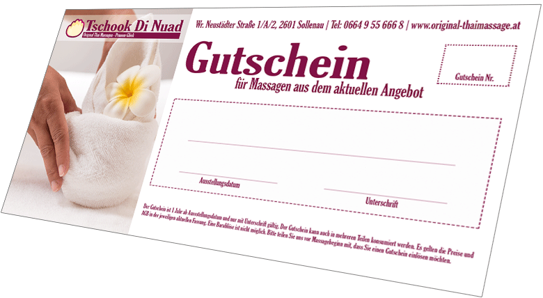 Tschook Di Nuad Massage-Gutschein